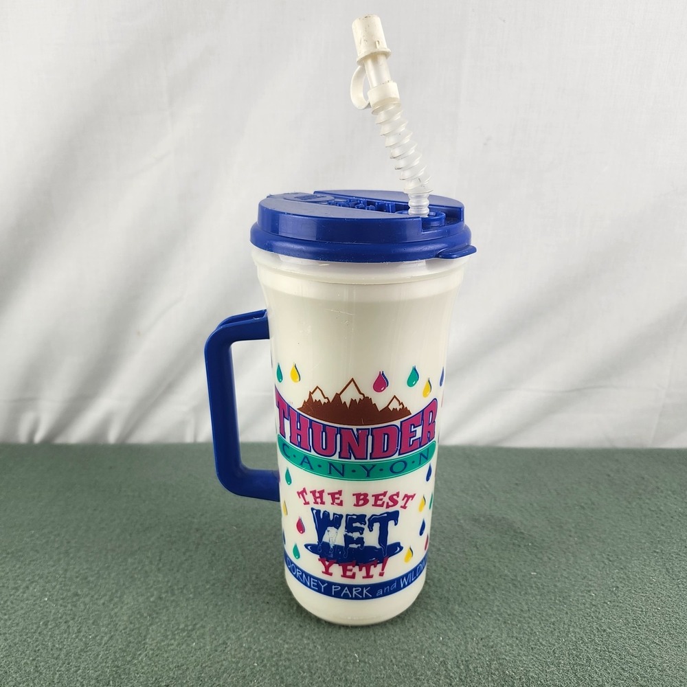 Vintage Dorney Park Thunder Canyon Roller Coaster Retired Ride Cup